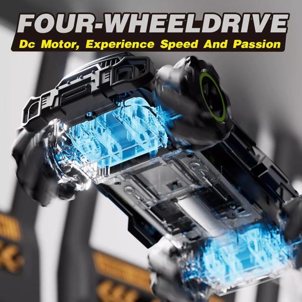 4DRC Y3 遥控卡车带喷雾和灯光，双电机越野遥控车，2.4Ghz 4WD 360° 攀岩车，手势控制，35+ 分钟游戏，适合男孩女孩和成人的玩具车.物流由UPS/USPS/FEDEX随机发出.-7