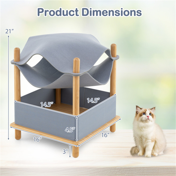 2层猫公寓带吊床（amazon shipping-发货，WALMART禁止销售）-5