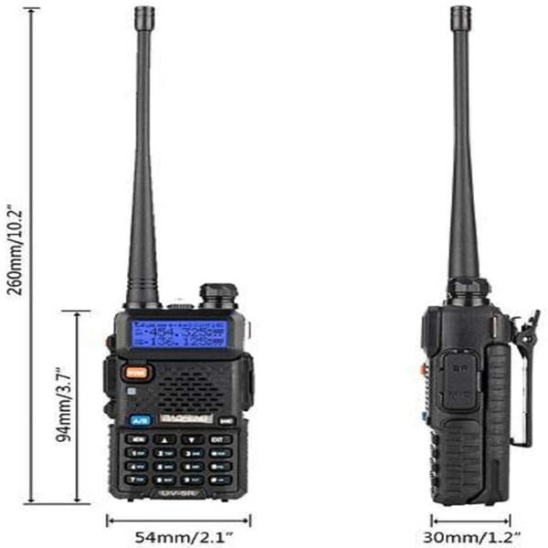 宝峰 UV-5R 双向无线电  对讲机 1800mAh 锂离子电池 (黑色 一个装) -3