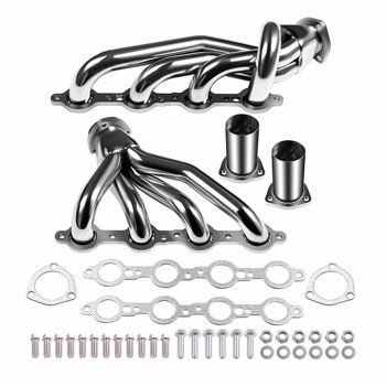 排气管 1987-2005 Chevy Blazer 1982-2004 Chevy S10 4.3L Shorty Exhaust Manifold Header Collectors（禁售TEMU&亚马逊）(不支持无理由退货)