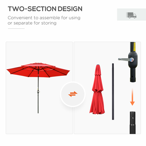 Outdoor beach umbrella/Sun Umbrella  Prohibited by WalMart）-4