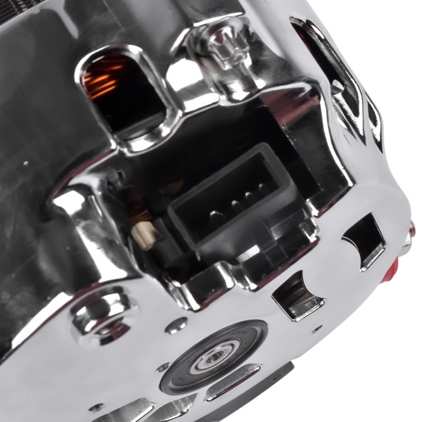 发电机 180A 12V Chrome Alternator V-Belt Pulley 1 Wire for Chevy GM BBC SBC 305 350 396 454 1985-1993 ES1022C-7