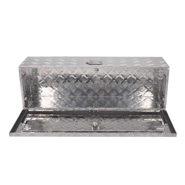 39”Silver Aluminum Tool Storage Box for Pickup Truck Bed + Lock MT018011（禁售TEMU&亚马逊）(不支持无理由退货)-4