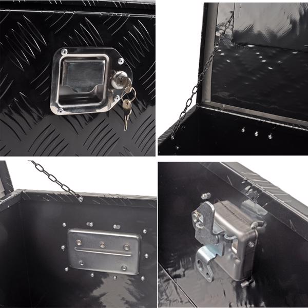 工具箱 Black Aluminum Tool Storage Box for Pickup Truck Bed + Lock MT018003（禁售TEMU&亚马逊）(不支持无理由退货)-4