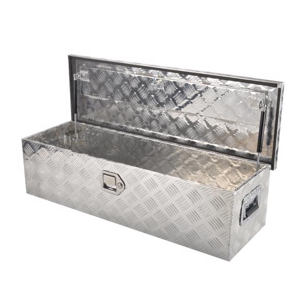 39”Silver Aluminum Tool Storage Box for Pickup Truck Bed + Lock MT018011（禁售TEMU&亚马逊）(不支持无理由退货)-2