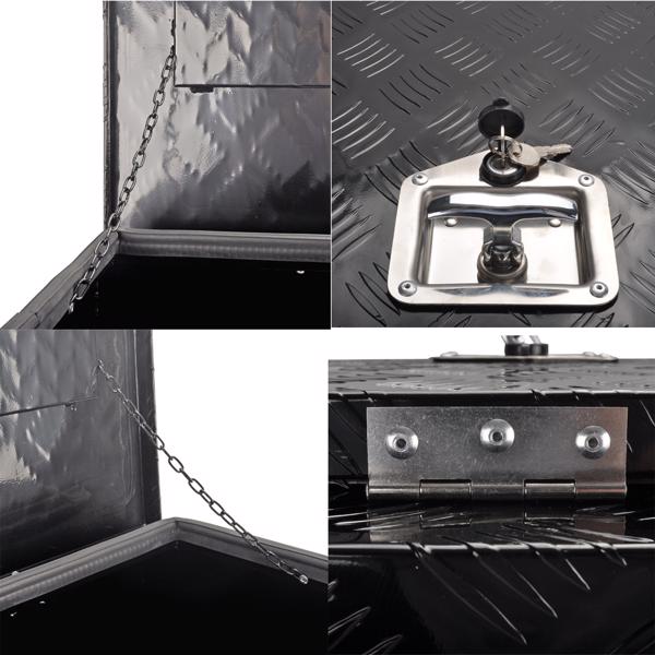 工具箱 36''Black Aluminum Tool Storage Box for Pickup Truck Bed + Lock MT018004（禁售TEMU&亚马逊）(不支持无理由退货)-4