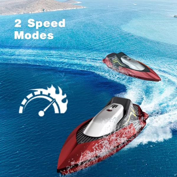 4DRC S5 RC船，用于游泳池和湖泊，2.4 GHz 20+ MPH竞速船，可充电电池，低电池报警器，男孩女孩礼物，物流由UPS/USPS/FEDEX随机发送。-6