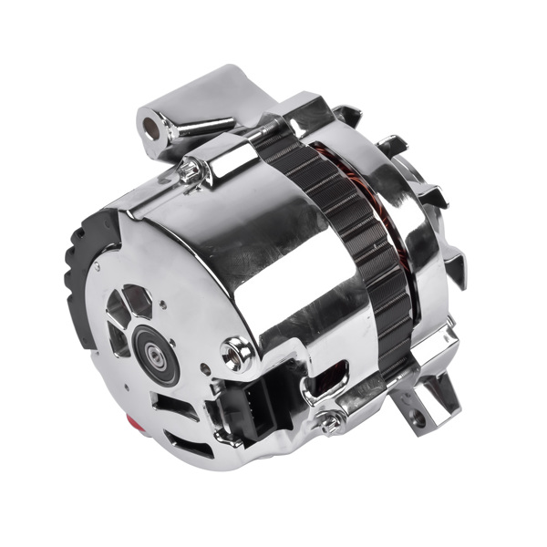 发电机 180A 12V Chrome Alternator V-Belt Pulley 1 Wire for Chevy GM BBC SBC 305 350 396 454 1985-1993 ES1022C-3