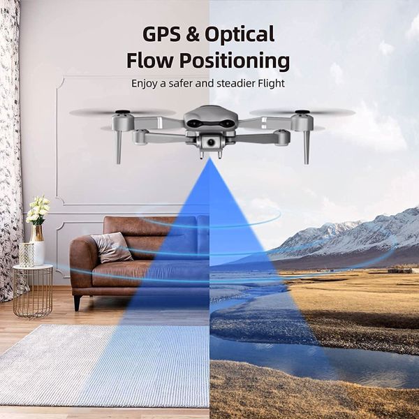 2025 Rc四轴飞行器Rc无人机5G WIFI 4K摄像头GPS FPV 2电池带袋，无人机适合初学者，物流由UPS/USPS/联邦快递/亚马逊物流随机发送。-5