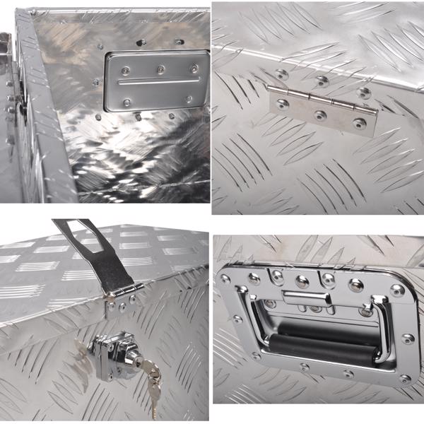 30”Silver Aluminum Tool Storage Box for Pickup Truck Bed + Lock MT018012（禁售TEMU&亚马逊）(不支持无理由退货)-5