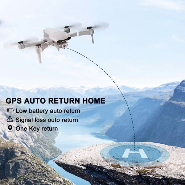 2025 Rc四轴飞行器Rc无人机5G WIFI 4K摄像头GPS FPV 2电池带袋，无人机适合初学者，物流由UPS/USPS/联邦快递/亚马逊物流随机发送。-4