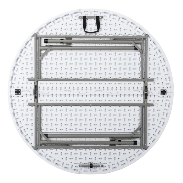 48inch Round Folding Table Outdoor Folding Utility Table White-91