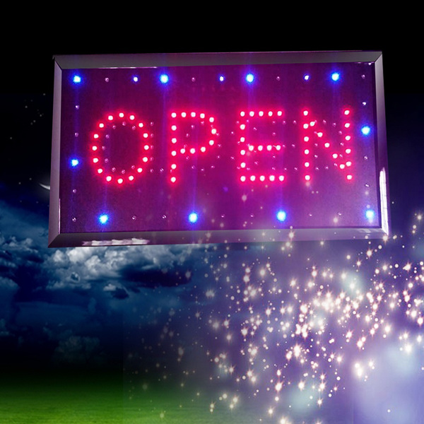 二合一OPEN 广告灯光牌 110V-3