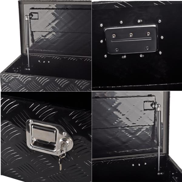 工具箱 Black Aluminum Tool Storage Box for Pickup Truck Bed + Lock MT018002（禁售TEMU&亚马逊）(不支持无理由退货)-5