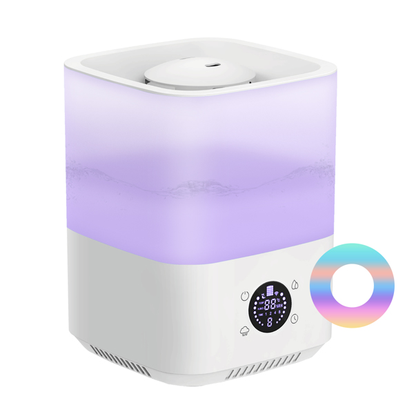 加湿器用于卧室，顶部开盖加水，4L加湿器大房间，超声波冷雾加湿器用于家庭，苗圃和植物，长达30小时，35dB低噪音安静，夜间灯，自动关闭，易于清洁 (亚马逊物流 禁售沃尔玛平台)-1
