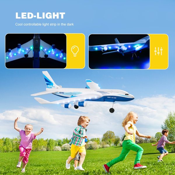 4DRC G2 RC飞机4轴战斗机2.4Ghz 2通道RC飞机与LED 2电池。儿童礼物玩具。物流由UPS/USPS随机发送。-2