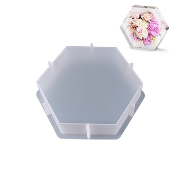 DIY水晶滴胶摆台书档模具 超大六边方体-1