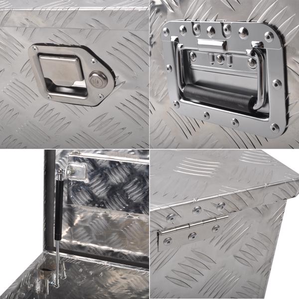 39”Silver Aluminum Tool Storage Box for Pickup Truck Bed + Lock MT018011（禁售TEMU&亚马逊）(不支持无理由退货)-5