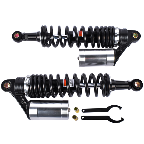 减震器 2x 13.5" 340mm Motorcycle Rear Air Shock Absorbers Suspension For Harley Sportster 883 1200 Honda Black & Silver-2