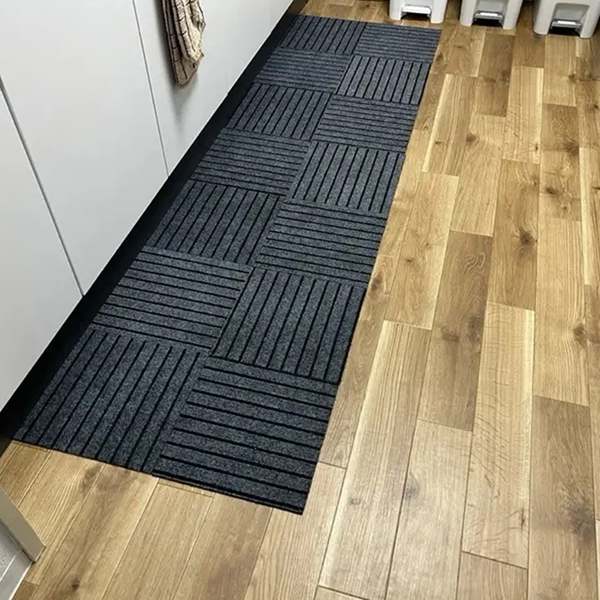 七条纹垫自粘地毯地垫 30*30 (Color:Gray, 颜色:灰) 一片-13