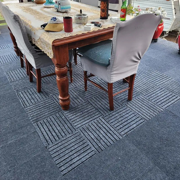 七条纹垫自粘地毯地垫 30*30 (Color:Gray, 颜色:灰) 一片-11