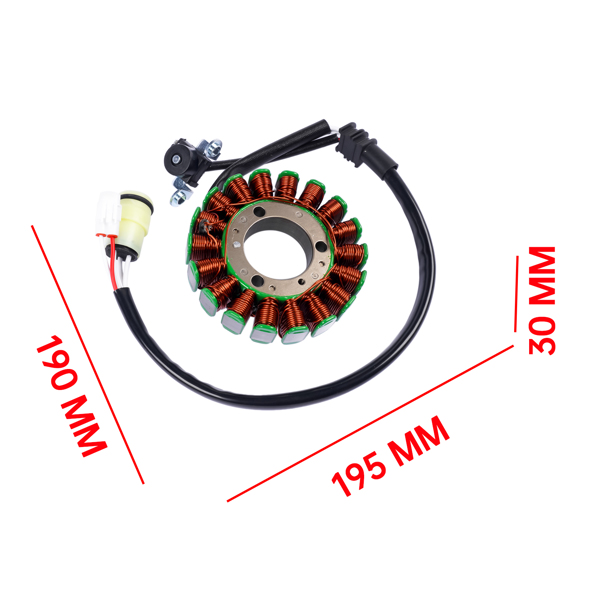 定子线圈 Generator Stator 18 Poles for YAMAHA YFZ450R YFZ450 2009-2021 18P-81410-00-00-7