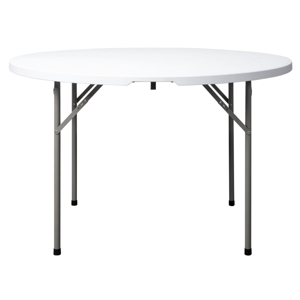 48inch Round Folding Table Outdoor Folding Utility Table White-66