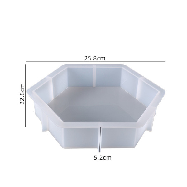 DIY水晶滴胶摆台书档模具 超大六边方体-3