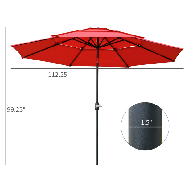 Outdoor beach umbrella/Sun Umbrella  Prohibited by WalMart）-3