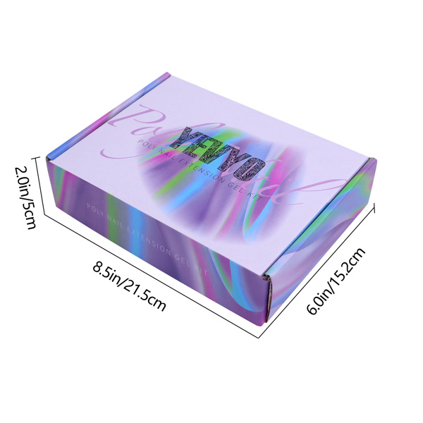 6个PCS Polygel Nail套件，带紫外线灯，滑动解决方案，顶部底漆，建筑商指甲钉钉艺术工具-8