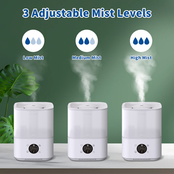 加湿器用于卧室，顶部开盖加水，4L加湿器大房间，超声波冷雾加湿器用于家庭，苗圃和植物，长达30小时，35dB低噪音安静，夜间灯，自动关闭，易于清洁 (亚马逊物流 禁售沃尔玛平台)-5