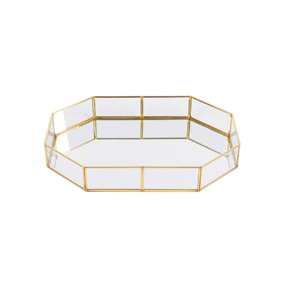  Best Quality Glass Metal Tray Custom Home Decorative Serving Tray for Kitchen Use-5