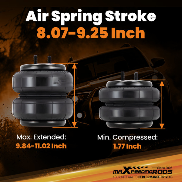 2X空气悬架弹簧袋For Ford F-150/F-250/F-350 W21-760-6781-6