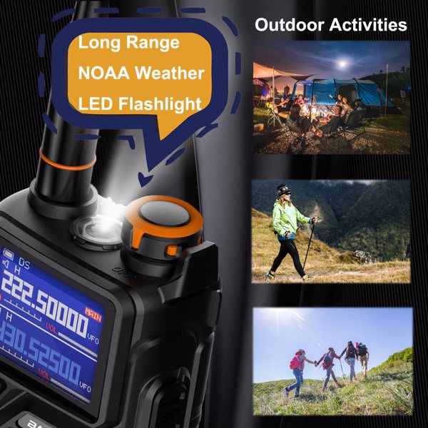 BAOFENG K5PLUS 10w Ham Radio Long Range (Upgraded of UV-5R) Portable Handheld Walkie Talkies Long Distance, Two Way Radio with Copy Frequency, AM,USB-C Charging, NOAA Weather Receiver for Hunting,-10