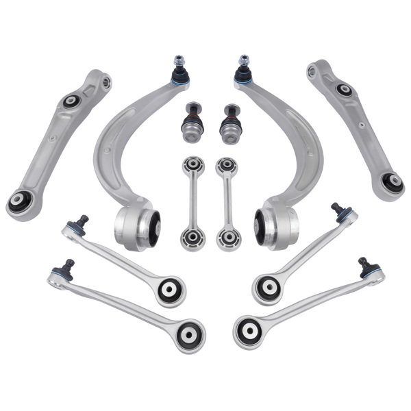 控制臂 12Pcs Front Control Arms w/Ball Joint Sway Bar Link for 17-19 Audi A4 A4 Quattro-1