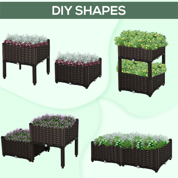 高架花园床/木制花盆 /木材种植箱（周末不发货）（ Amazon Shipping）（WalMart禁售）-4