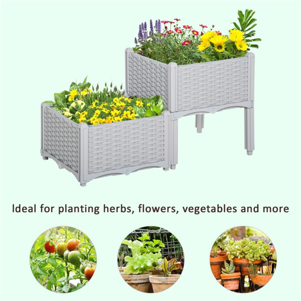 高架花园床/木制花盆 /木材种植箱（周末不发货）（ Amazon Shipping）（WalMart禁售）-7