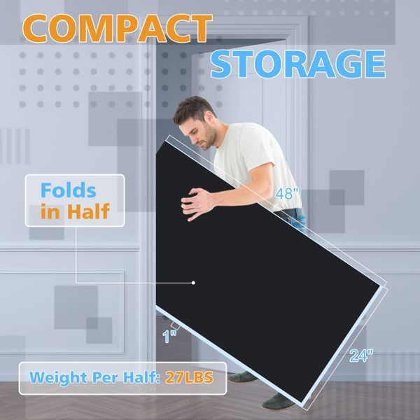8ft Black Mid-Size Ping Pong Conversion Top Foldable & Portable Table Tennis Table Top for Indoor Games-1