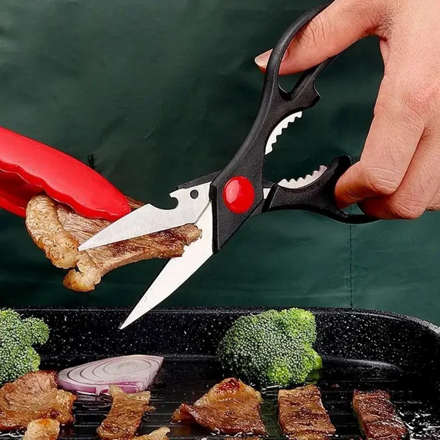 Multi-Function Food Scissors with Nutcracker and Can Opener