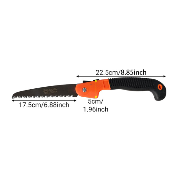 Folding Pruning Saw, Premium Folding Hand Saw with Secure Lock Comfort Soft Grip for Garden-2