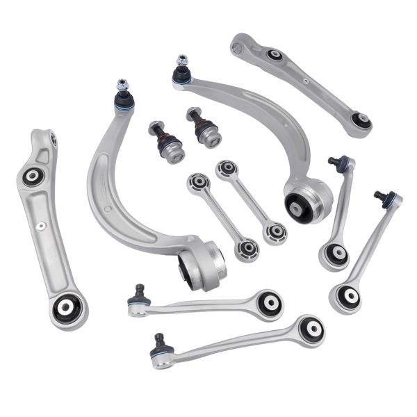 控制臂 12Pcs Front Control Arms w/Ball Joint Sway Bar Link for 17-19 Audi A4 A4 Quattro-2