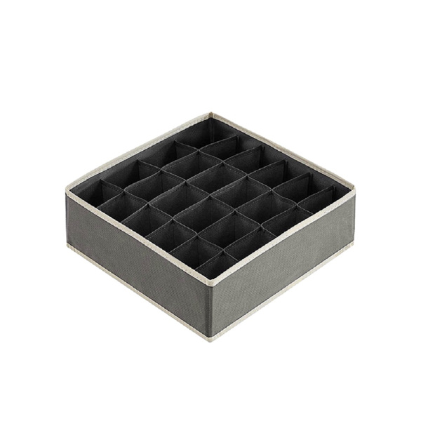 Schubladen-Organizer mit Trennwand, 2er-Set Faltbare Stoff-Organizer für Kleiderschrank, Aufbewahrung im Schlafzimmer, Aufbewahrungsboxen für Socken, Unterwäsche, Krawatten, Schals, Grau-4