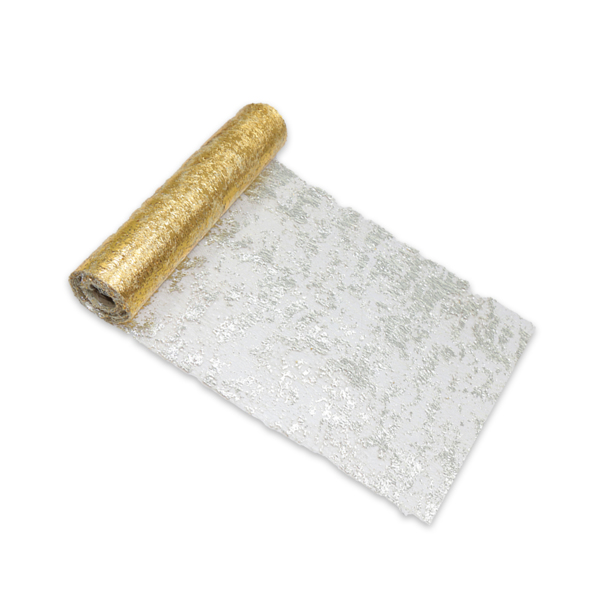 金色网纱烫云斑桌旗28cm*15m-4