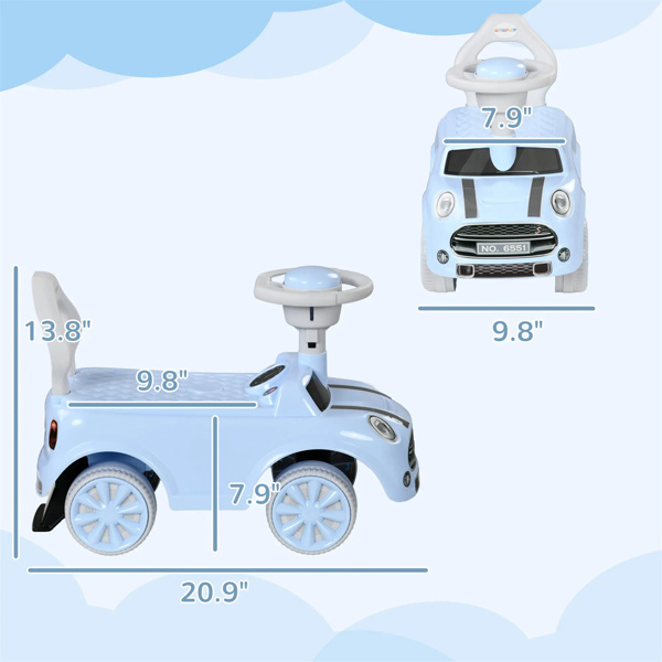 浅蓝色的蹒跚学步的玩具与喇叭  （amazon shipping-发货，WALMART/TEMU禁止销售-6