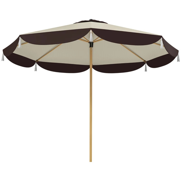 8.7 FT Elegance Patio Umbrella, UPF 50+ Outdoor Market Umbrella with 8 Ribs, Beige -1