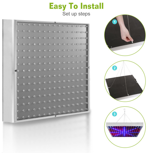 LED 植物生长灯 全光谱悬挂式 225 个 LED 植物生长灯 适用于温室多肉植物和花卉苗木的室内生长灯（15 W LEDs）-8