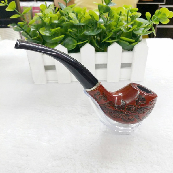 刻花木质烟斗-5