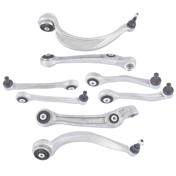 控制臂套装 8Pcs Control Arm & Ball Joint Assembly For 2010-2018 Audi A8 D4 S8 Quattro 4H0407505E 4H0407509E-3