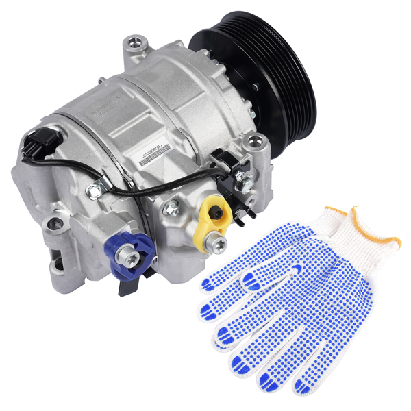 空调压缩机 A/C Compressor w/ Clutch for Audi Q7 2007-2010 Touareg 2007-2017 V6 3.6L 7SEU17C 7L6820803D 7P0820803E-7