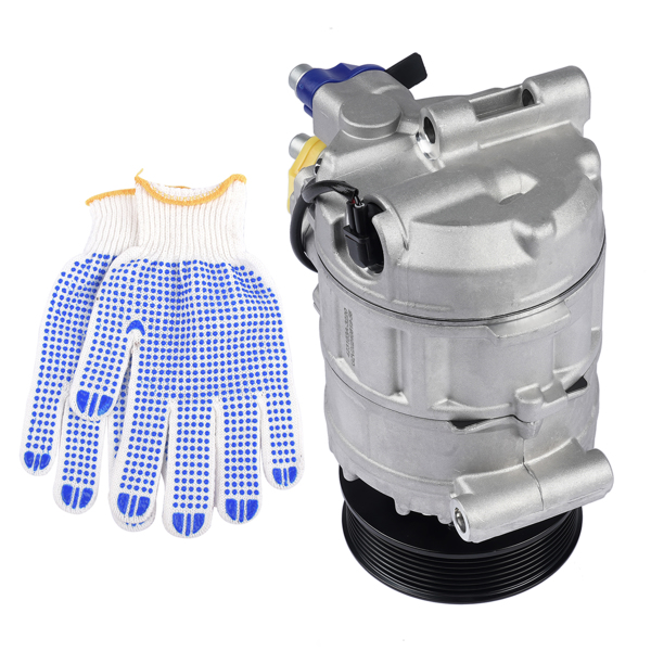 空调压缩机 A/C Compressor w/ Clutch for Audi Q7 2007-2010 Touareg 2007-2017 V6 3.6L 7SEU17C 7L6820803D 7P0820803E-3
